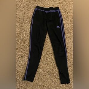 Adidas Womens Track Pants Climacool Running Jogging 3 Stripe Black Size XS(4-6)